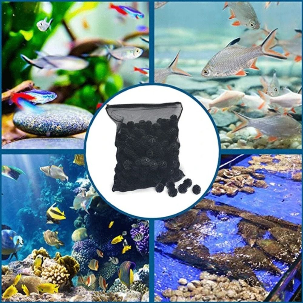 New Isolation Bag Nylon Filter Bag Pond Media Black Filter Net Bag Reusable for Aquarium Fish Tank Mesh Zip Net Bag