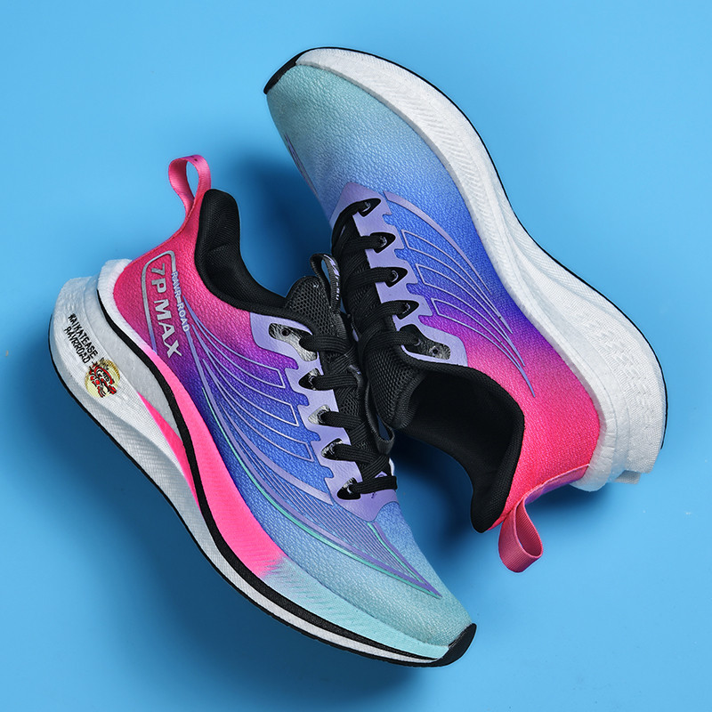 Marathon Air Cushion Carbon Plate Sports Running Shoes Men Breathable Lightweight Comfy Unisex Athletic Casual Sneakers Footwear