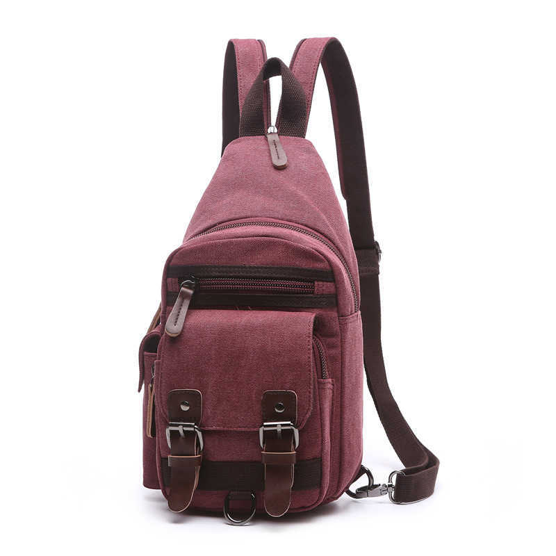 Autumn winter Korean backpack trend Leisure Canvas Messenger Bag outdoor travel men's women's chest bag 240915