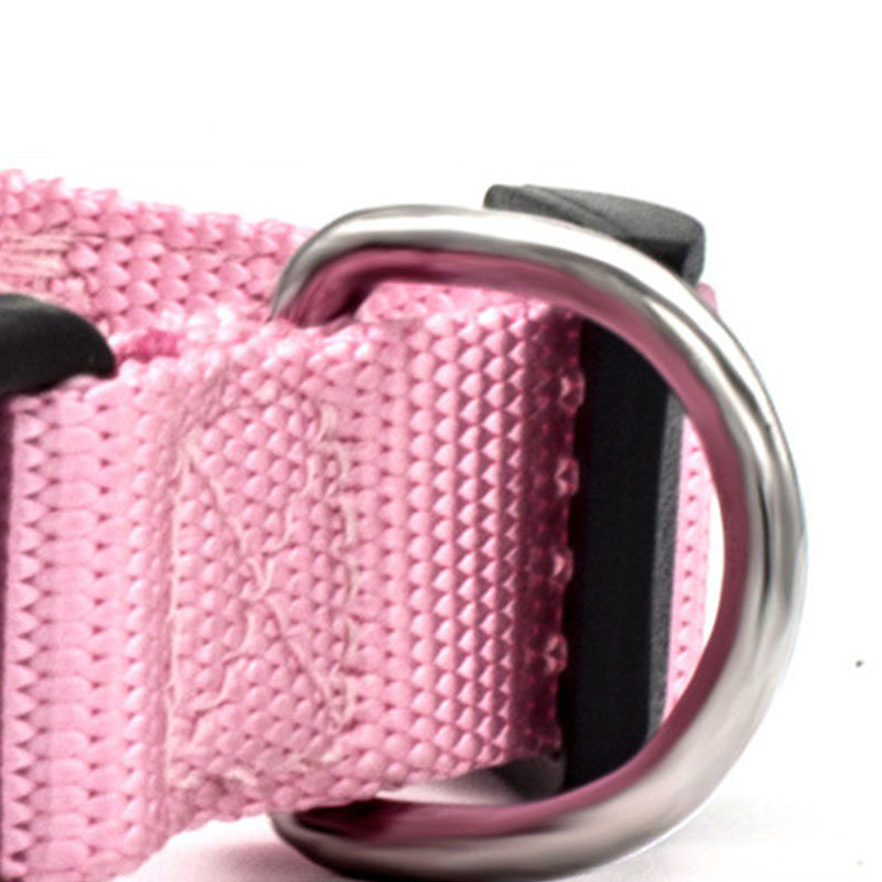 Adjustable Nylon Dog Collars Solid Color PU Leather Pet Neck Collar For Small Medium Large Dogs Cats Chihuahua Dog Accessories