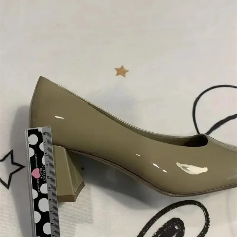 2024 Women High Heels Fashion Office Work Wedding Party Shoes Mid-heel Fall