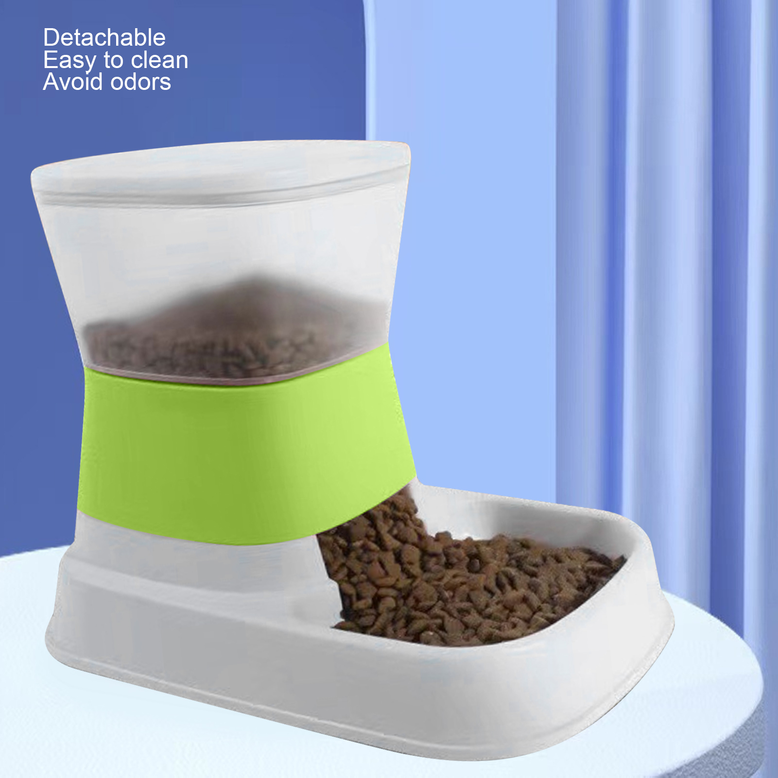Automatic Pet Feeder, Large Capacity, Detachable, Stable, Gravity, Cat Food Dispenser for Dogs