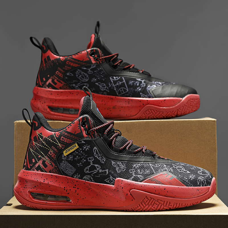 Men High-quality Women Non-slip Basketball Boots Kids Cushioning Sneakers for Boy High Street Walking Shoes bab7