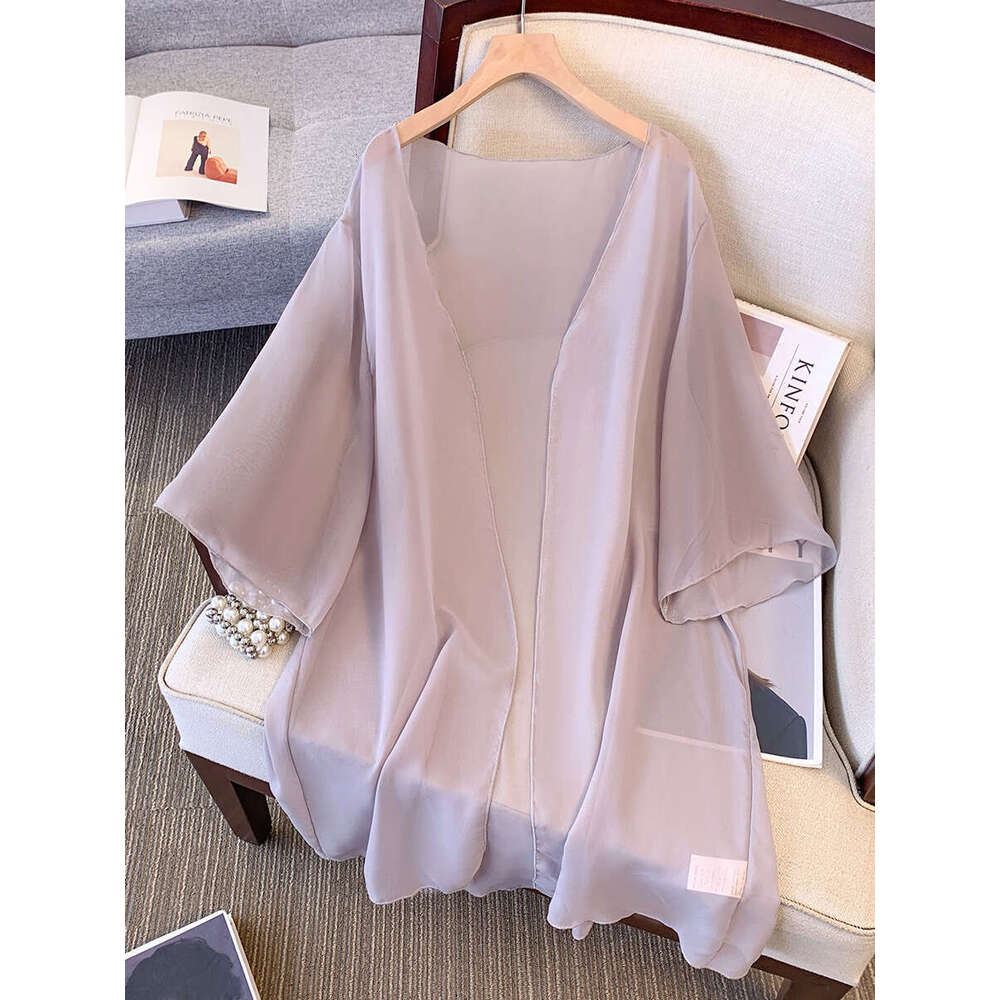 150Kg Plus Size Women's Bust 147 Summer Loose Retro Ral Ruffle Edge Camisole Dress Cardigan Two-Piece Set 5Xl 6Xl 7Xl 8Xl 9Xl