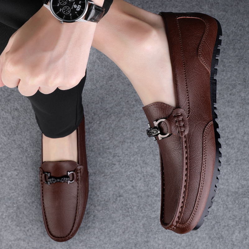 Luxury Brand Men Loafers New Leather Casual Handmade Dress Moccasins Soft Bottom Driving Shoes Comfy Breathable Business Shoes