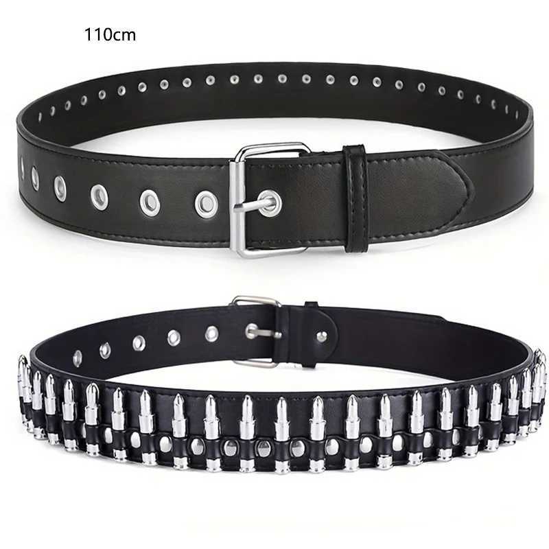 Fashion Bullet Belt Trendy Personality Punk Decoration Outdoor Travel Jeans Belt Simple BeltX240914