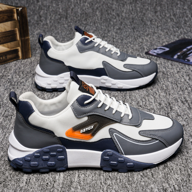 2023 Summer Men's Sports Shoes Lace Up Mesh Breathable Tennis Casual Sneakers Male Zapatos Vulcanizados Para Running Shoes