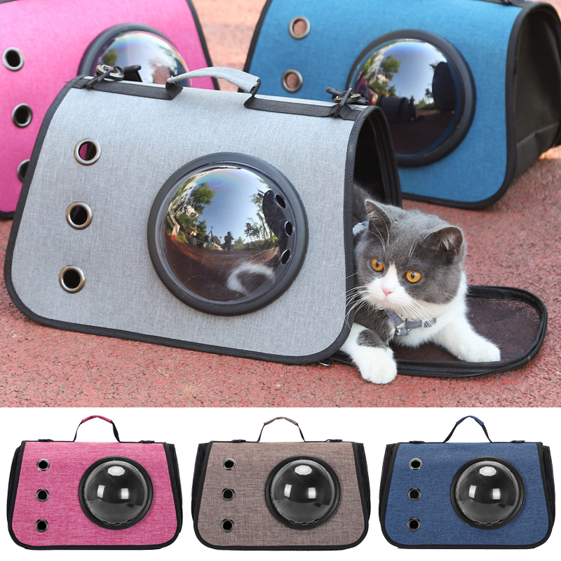 Portable Space Capsule Cat Bag, Hand-held Foldable Shoulder Bag, Transparent Cat Cage, Kitten and Dog Supplies