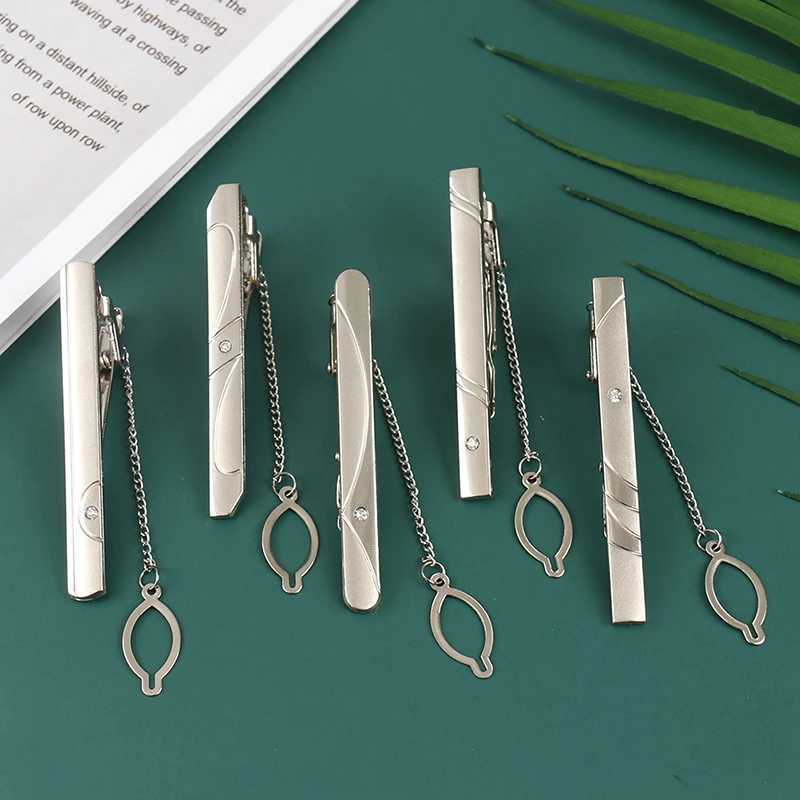 New 1PC Tie Clip Fashion Style 1PC Necktie Men Metal Simple Bar Clasp Practical Bowtie Clasp Tie Pin For Mens Gift AccessoriesX240914