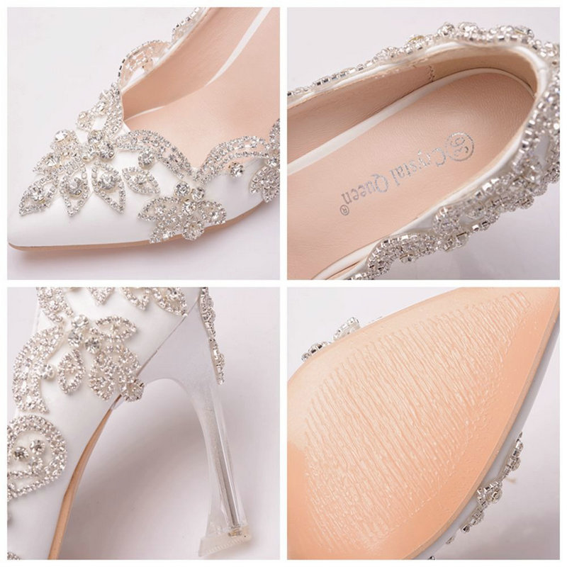 9cm Shallow Mouth Single Shoe Crystal With Dance Rhinestone Bridal Shoes Bridesmaid Shoes Dinner Party Shoes