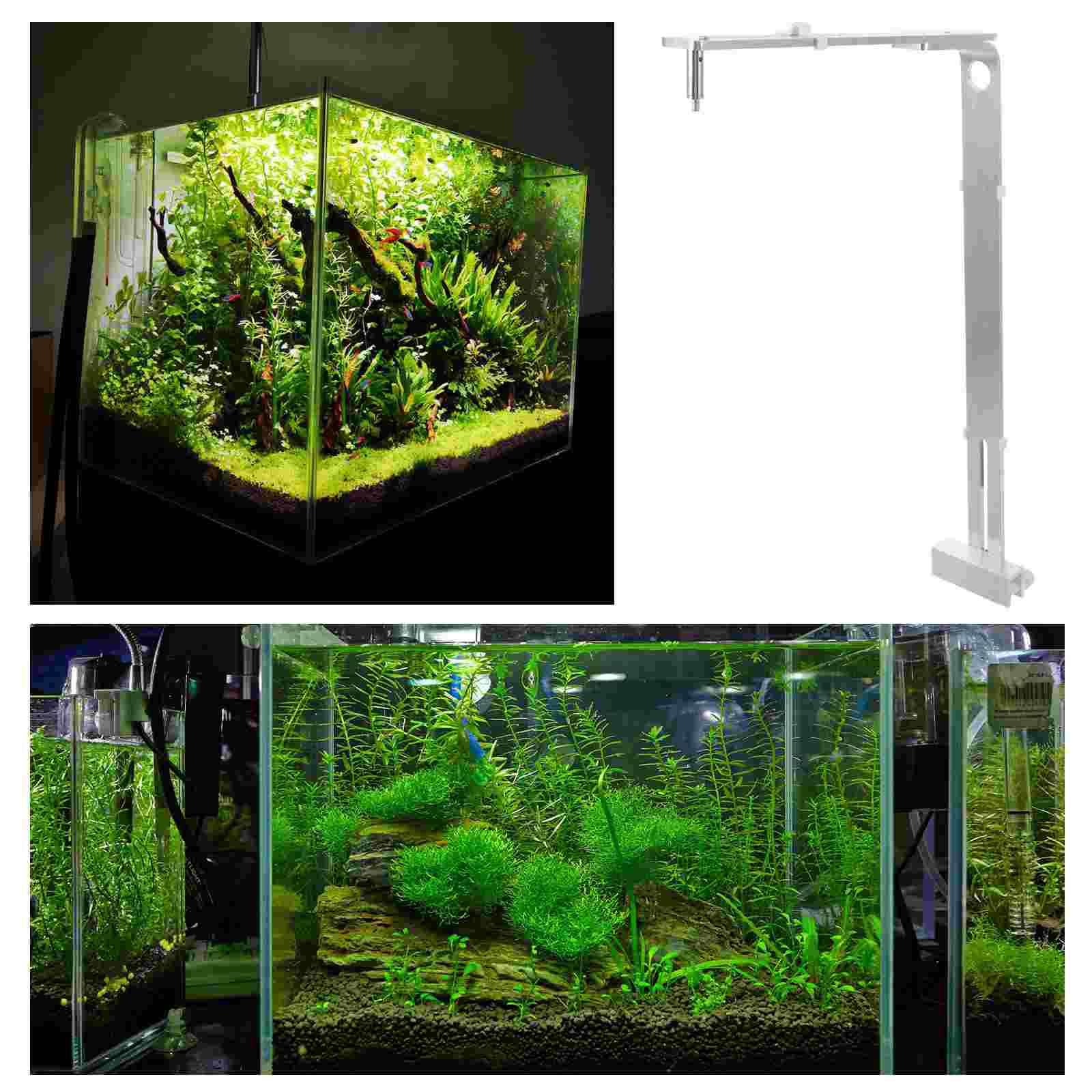 Canister Filter Aquarium Fish Tank Light Bracket Plant Stand Holder for Aquatic Lamp LED Pool