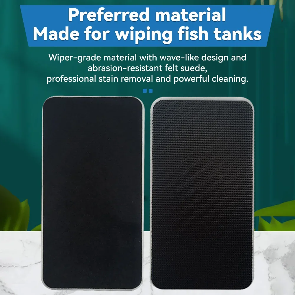 Fish Tank Brush Magnetic Brush with Scraper Double-sided Cleaning Brush Algae Removal Cleaning Cleaning Scraper Aquarium Tool