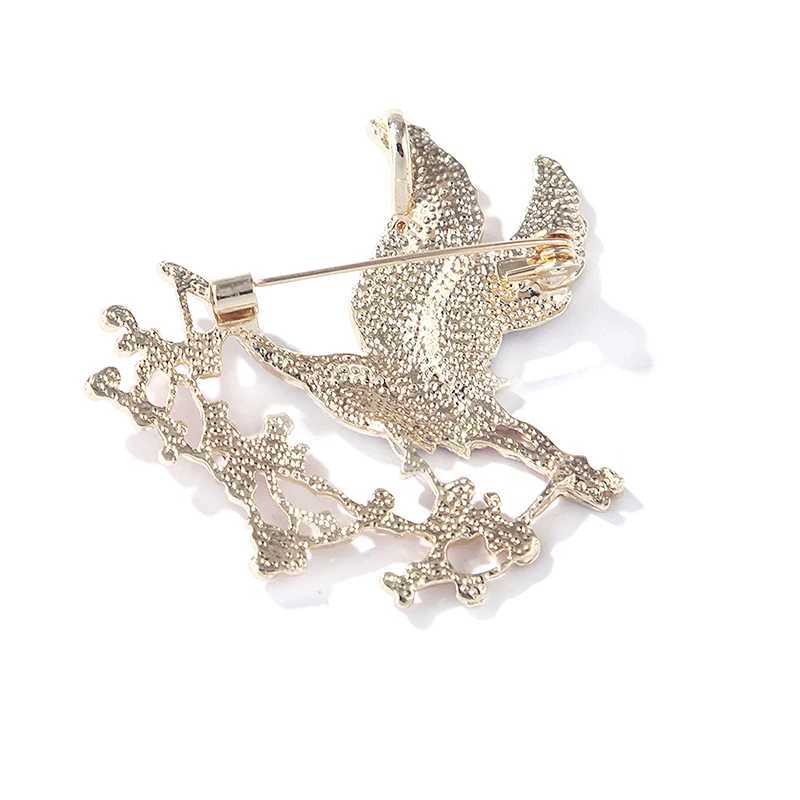 1PC Retro Enamel Flower Crane Brooches Chinese Style Corsage Pins Women Unisex Bird Animal Party Brooch Pins GiftX240914