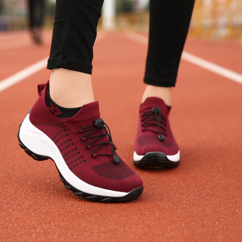 Summer Breathable Mesh Slip-on Walking Sneakers for Women - Non-Slip Platform Loafers 4 NonSlip Platm