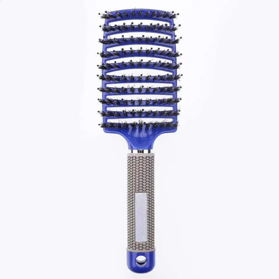 Hair Brush Comb Detangling Bristle Nylon Women Wet Massage Curly Hairdressing Salon Styling Tools 240911