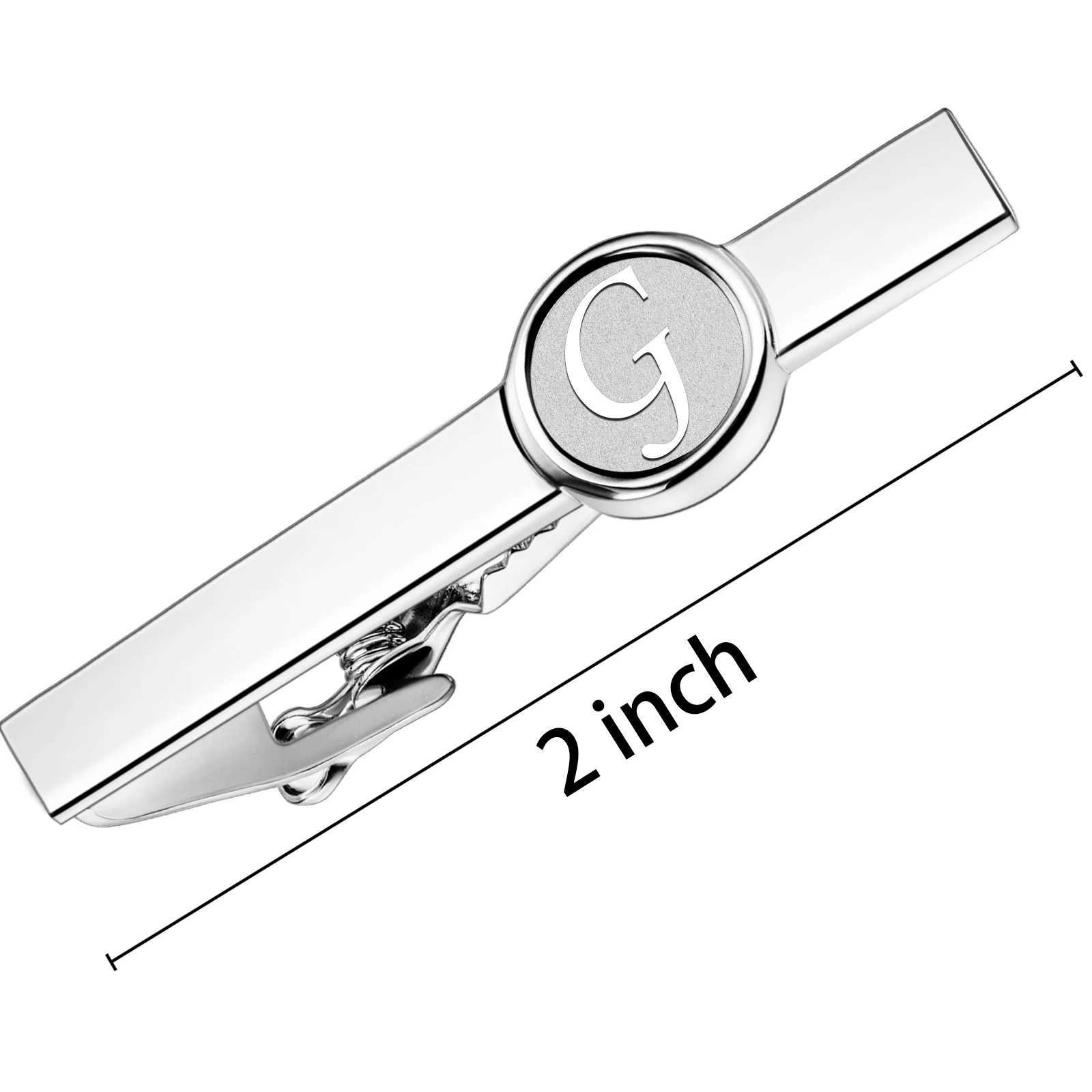 HAWSON 2 inch Mens Personalised Initials Tie Clip Tie Tack Lapel Pins for Mens Suit Tuxedo Accessories for NecktieX240914