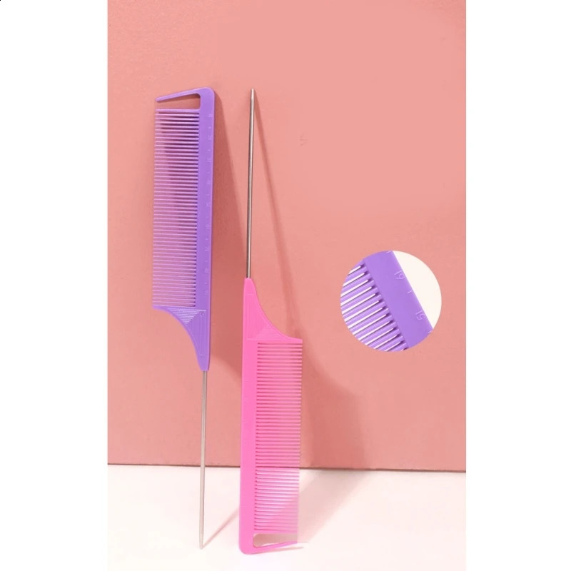 3Pcs Slick Back Hair Brush Set Bristle Teasing Comb for Women Baby Kids Black 240911