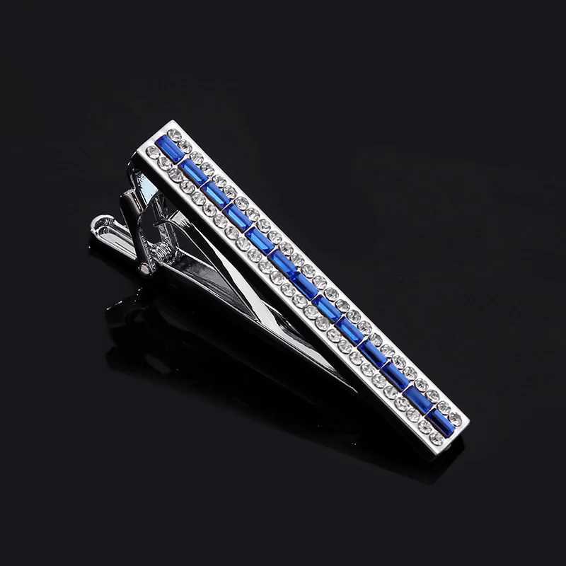 Luxury Rhinestone Tie Clip Fashion Mens Business Banquet Dress Suit Ties Accessories High-end Wedding Tie-Clips Gifts for MenX240914
