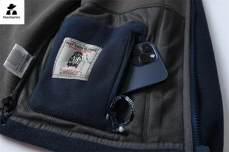 winter wool jacket highend embroidery thick windproof outdoor snow cold proof mens warm hooded 240904