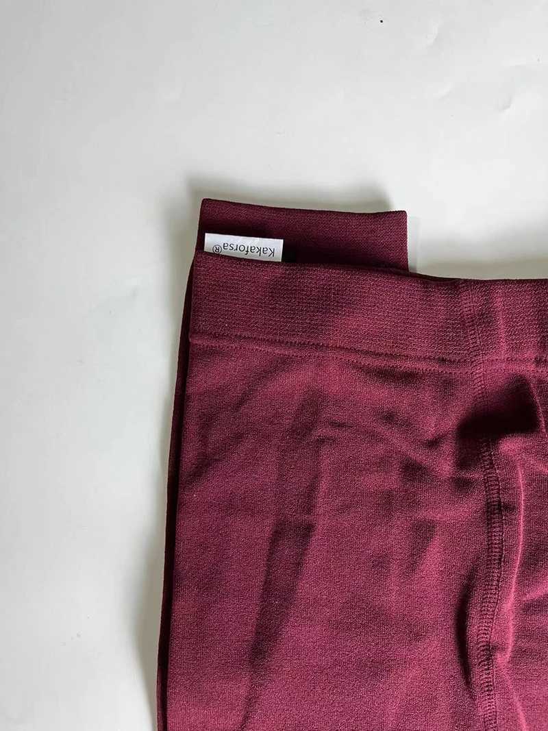 Kakafoesa New Fashion Casual Warm Faux Velvet Winter Leggins Women Leggings Knitted Thick Slim Women Legins Woman Solid PantsX240914