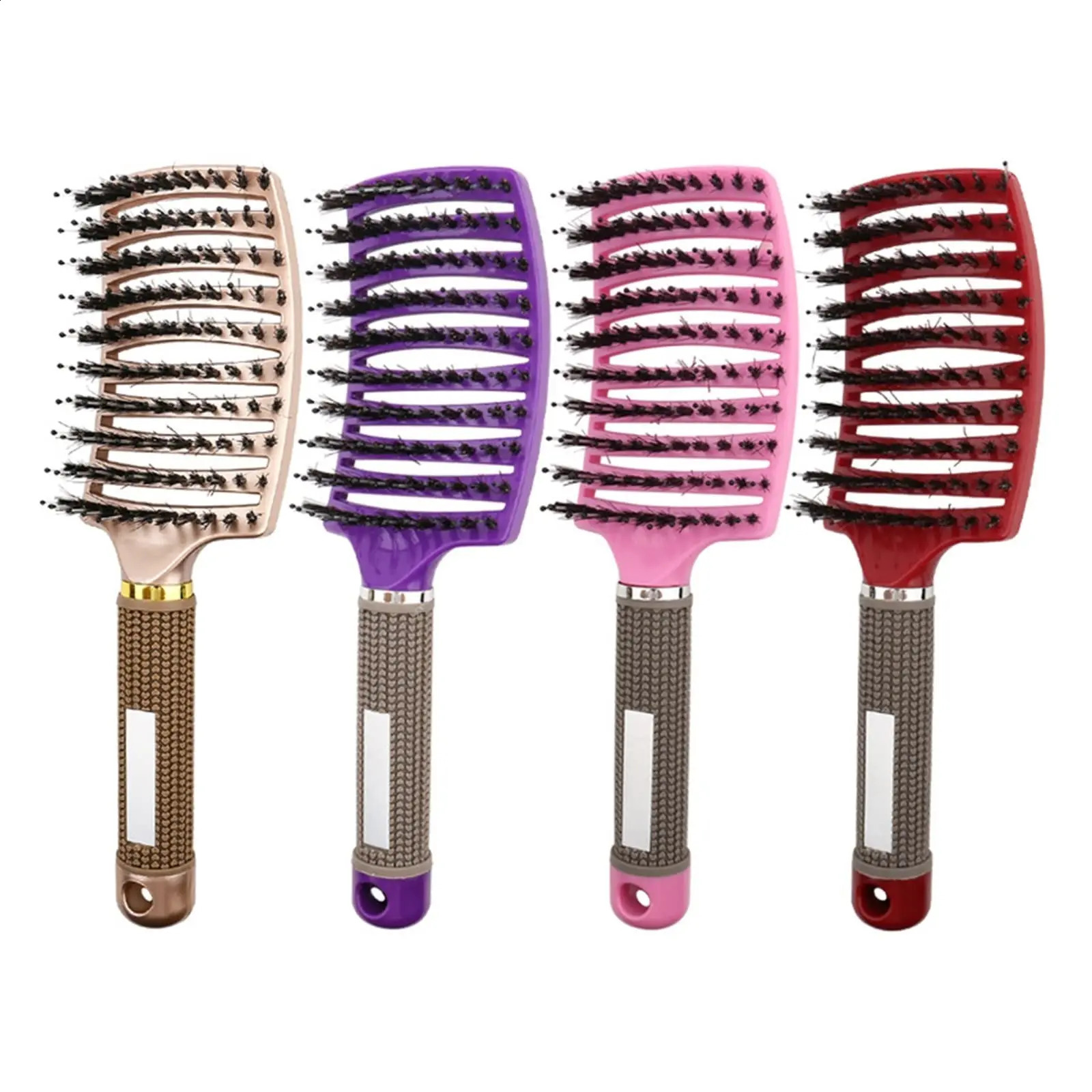 Salon Hair Brush Comb Detangling Women Wet Massage Bristle Nylon Hairdressing Hairbrush Styling Tools 240911