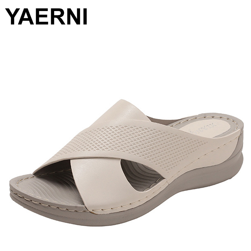 Summer Women Wedge Sandals Premium Orthopedic Open Toe Slippers Casual Low Heels Sandalias Female's Platform Lightweight Shoes