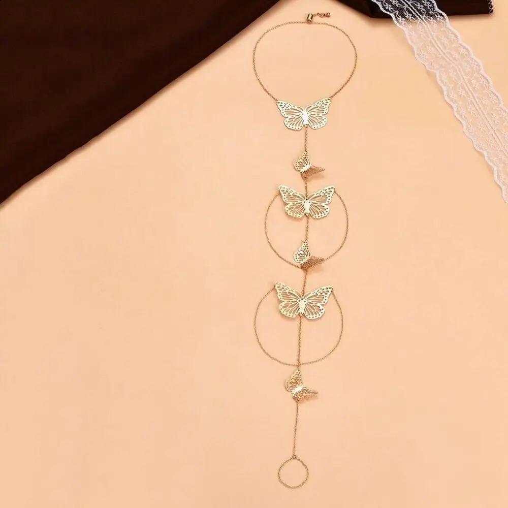 Jewelry Accessories Butterfly Arm Chain Fashion Adjustable Bracelet Metal Retro Tassel Arm Chain Women 240914
