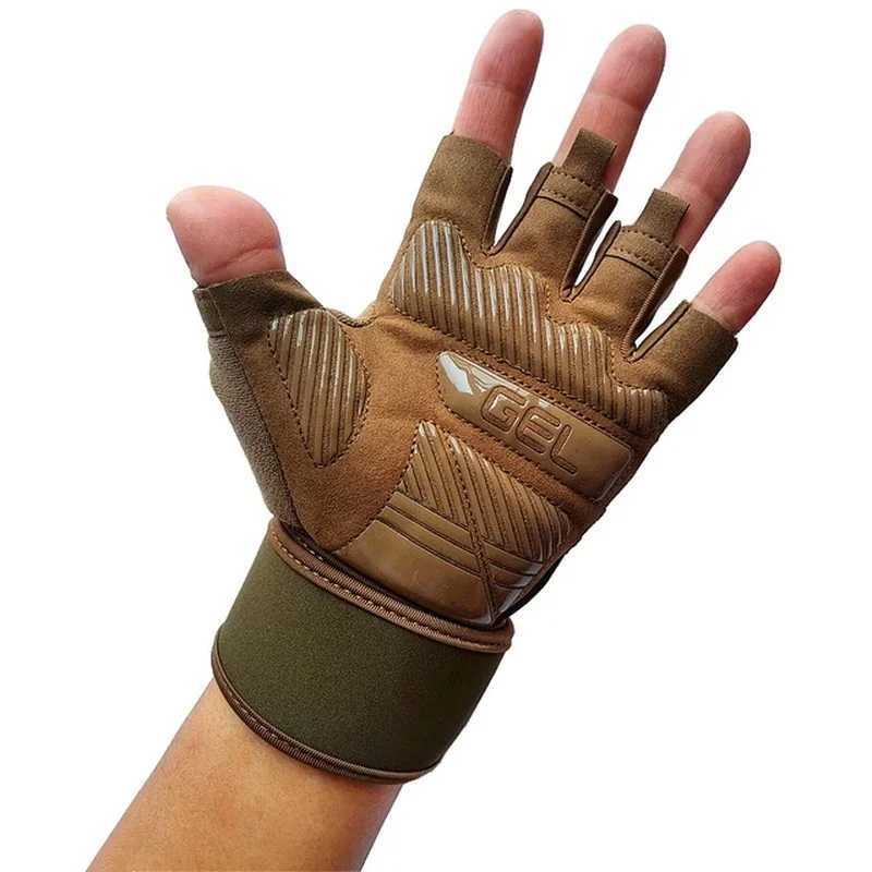 Half Finger Bodybuilding Gym Gloves Weightlifting Dumbbell Training Anti-Slip Fitness Gloves Crossfit Workout Exercise For Man Y240914