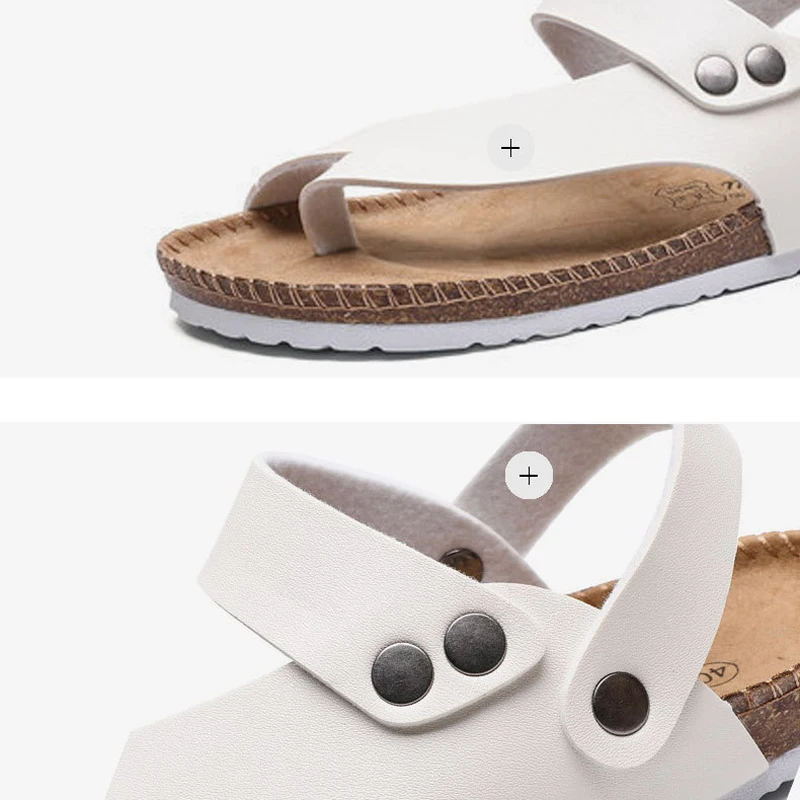Black White Mens Flip Flop Sandals Trending Summer Outdoor Leisure Non-Slip Beach Sandals for Men Cork Men's Flip Flops Sandal