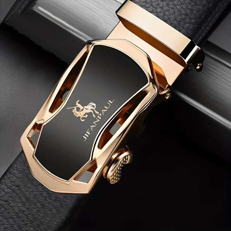 JIFANAUL Mens Famous Brand Belt High Quality Leather Luxury Belt Metal Automatic Buckle Belt Business Leisure Fashion BeltX240914