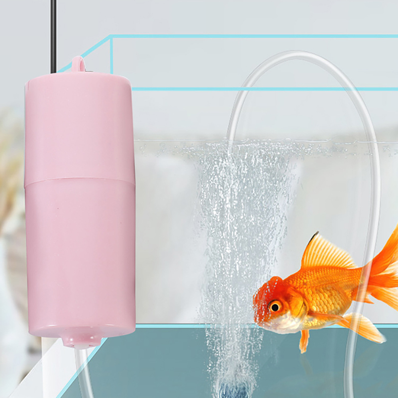 Mini Aquarium Air Pump Micro Usb Rechargeable Portable Small Oxygen Pump Home Fish Tank Silent Aerator With Air Stone Accessory