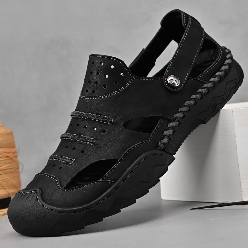 Classic Brand Mens Summer Genuine Leather Sandals Outdoor Casual Lightweight Sandal Fashion Men Sneakers Size 38-46 5270