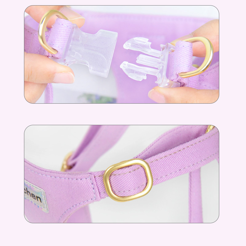 Dog Harness and Leash Set Vest Style Dog Leash Adjustable Small Dog Harness Teddy Cute Pet Supplies for Cats & Puppies Supplies