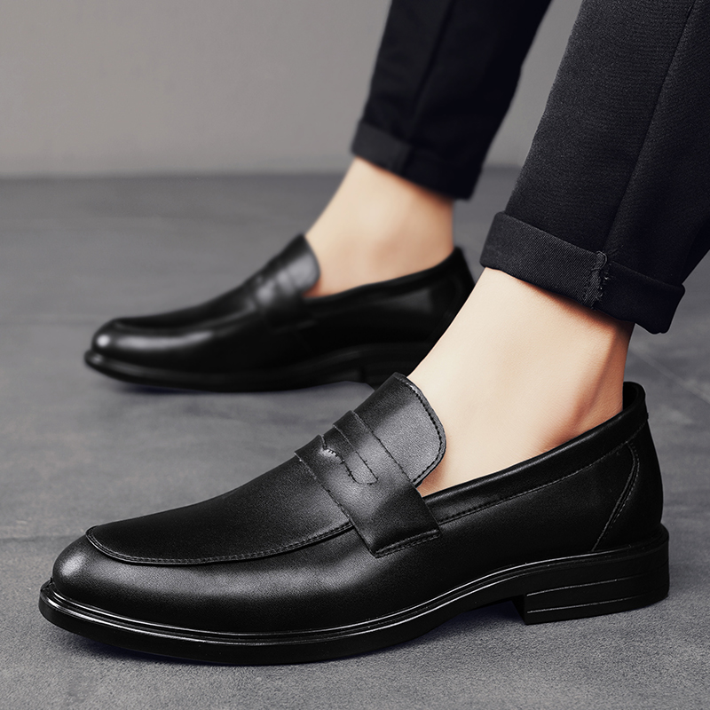CYYTL Mens Black Shoes Dress Leather Loafers Casual Work Office Business Summer Platform Outdoor Designer Luxury Wedding Ankle