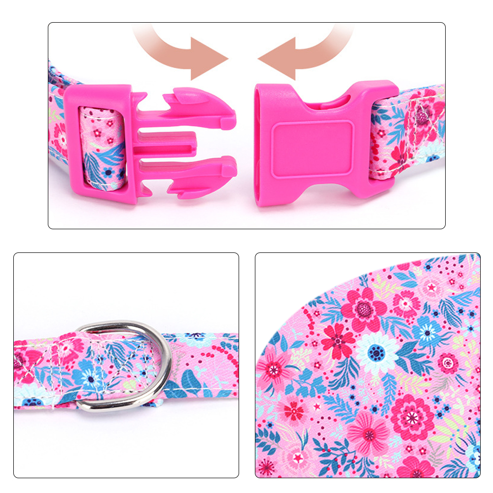 Dog Collar Soft Durable Fashionable Adjustable Print Fine Pattern,Soft & Comfy Dog Collar for Small Medium Large Boys Girls Pets