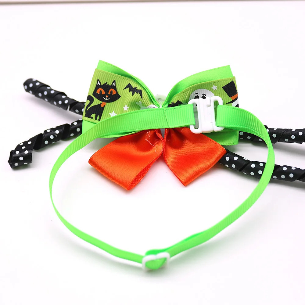 30 pieces of Halloween dog bow ties loose skull samples dog and cat bow collars pet holiday beauty accessories pet supplies 240914