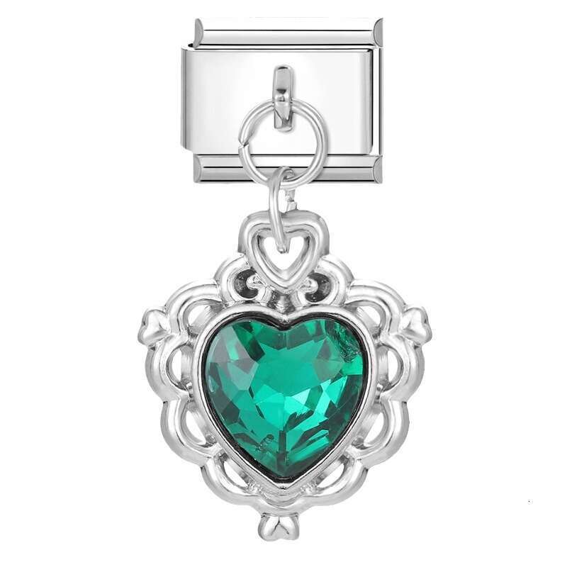 New Women's Gift Beautiful butterfly sweet heart Pendant Italian Charms Links Bangle Beads Fit 9mm Stainless Steel Bracelet Making DIY For Women 