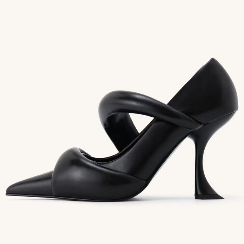 Brand Cat Heel Pointed Fashion Show Style High-heeled Shoes Spring Autumn Women Sexy Gathering Party Commuting Nude Shoes 34-43