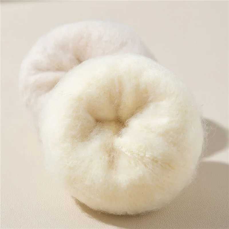 Women Warm Solid Color Floor Socks Winter Home Non Slip Plush Knitted Cashmere Fleece Socks Indoor Sleep Soft Thick No Show SockX240914