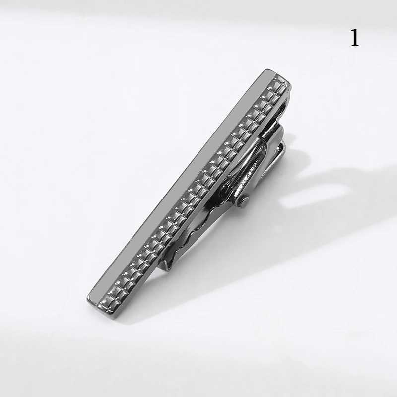 Fashion Classic Gentleman Luxury Stainless Tie Clip 4cm Black Wine-Red Quality Bar Wedding Business Nightclub Men Gift AccessoryX240914