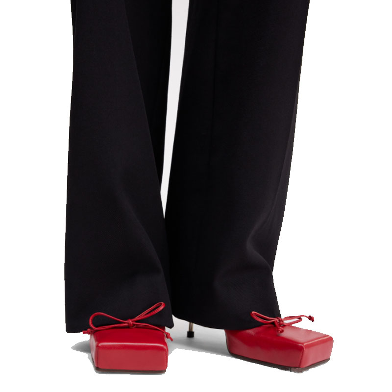 Bowknot Square Toe High Heels Shallow Mouth Slippers 2024 New Fashion Party Steel Pipe Dance Sexy Women's Sandals Large 34-43