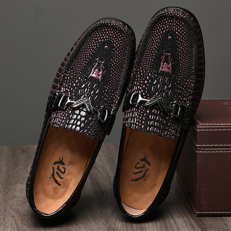 Genuine Leather Men's Footwear Slip on Office Formal Shoes Wedding Party Dress Shoes Luxury Brand Driving Lazy Loafers Moccasins