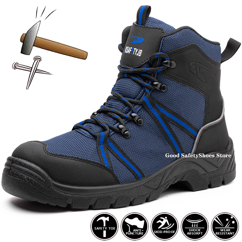 Men Anti-Static For Work Shoes Outdoor Hiking Puncture-Proof Safety Boots bff8