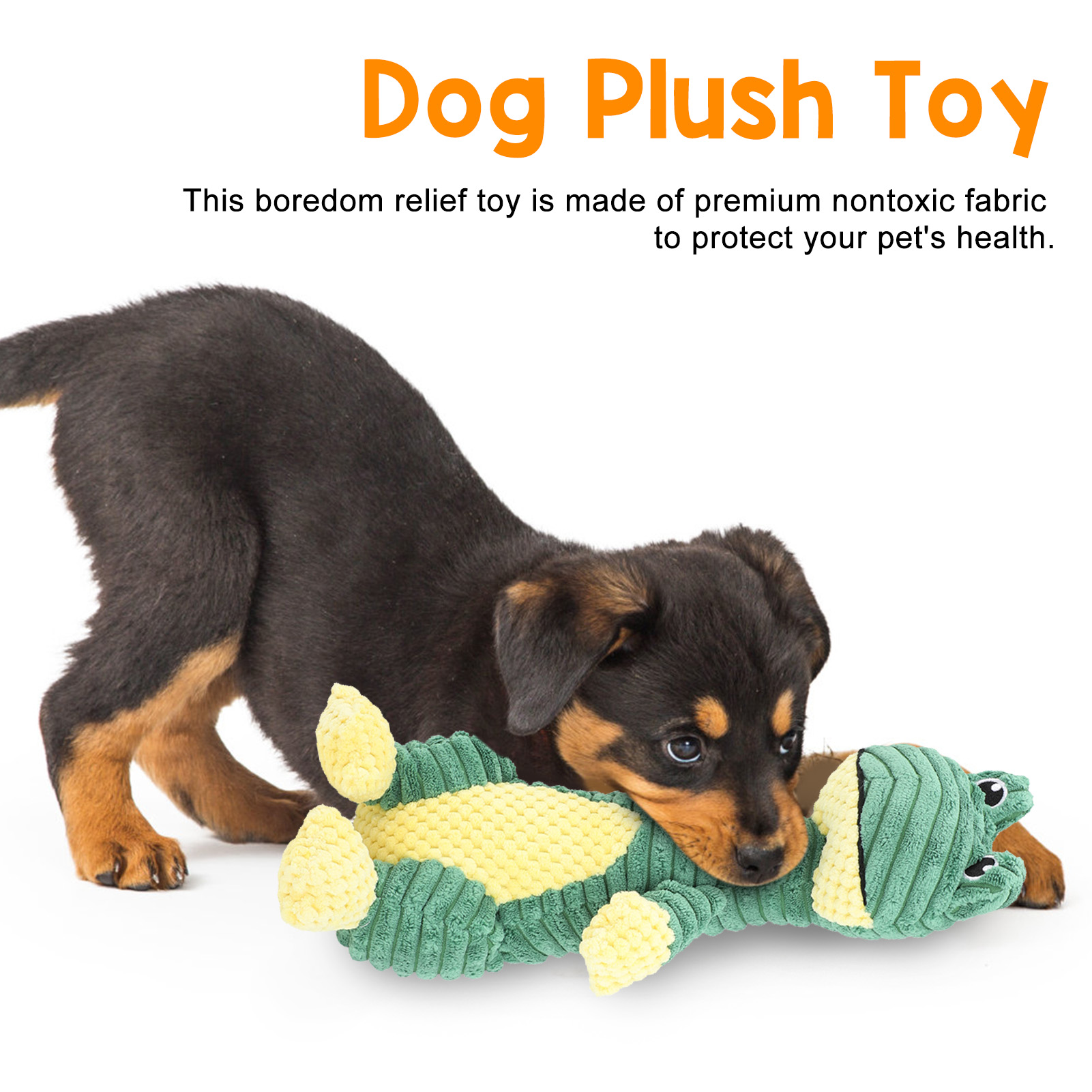 Plush Squeaky Toy for Dogs, Animal Shape, Interactive, Reduce Boredom, Stuffed Dog, Chew Toy for Small, Medium and Large Dogs