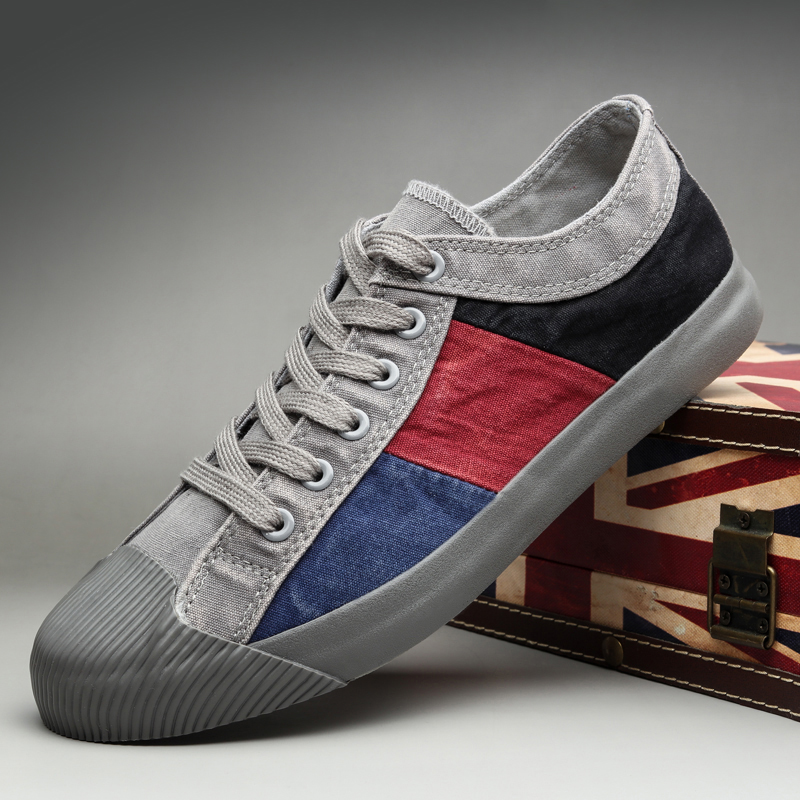 Men's Canvas Shoes Flat High Top Vulcanized Shoes Men's Sneakers 2023 New Men Black Casual Canvas Shoes Men's Shoes Sneakers