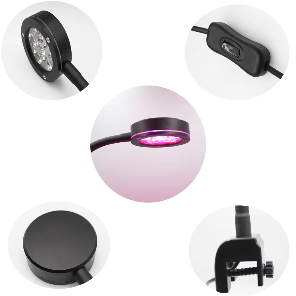 Clip on 18W Pico Refugium LED Full Spectrum AdjustabAlgae Tank Light For Marine Corals Reef Aquarium Filter with 8/10/12H timer