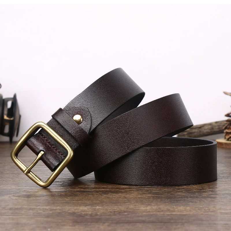 3.8cm Red Genuine Leather Belts For Mens Designer High Quality Cowboy Natural Dress Luxury Belt Lumbar Mans Studded BeltX240914