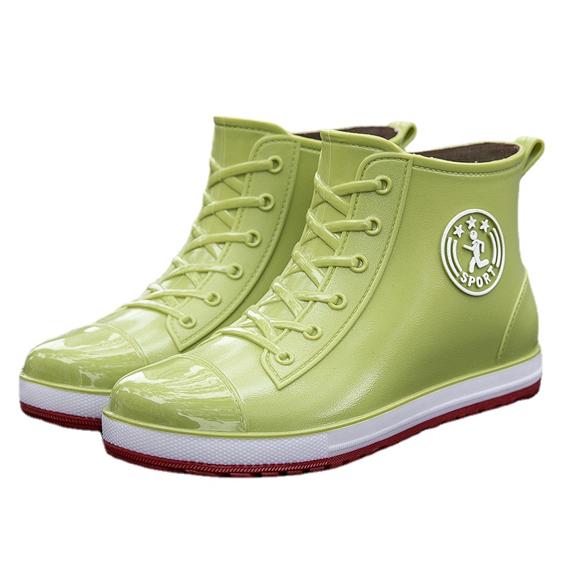 Water Boots Woman Rain Free Shipping Insulated Rubber Shoes Women Galoshes Comfort Flat Work Garden Waterproof Rain Gum Boots