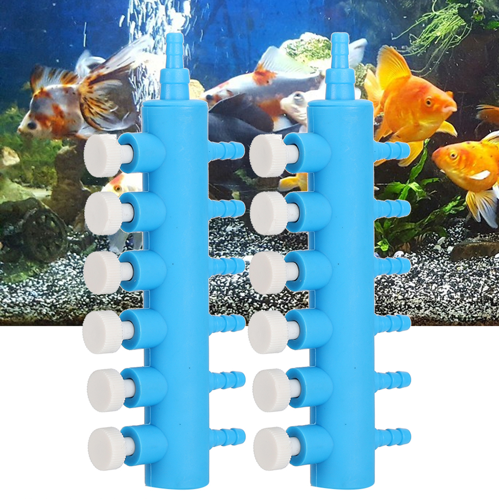 2pcs Fish Tank Air Splitter Air Pipe Distributor Aquarium Oxygen Pump Adapter Accessory 2 Way 3 Way 4 Way 5 Way 6 Way