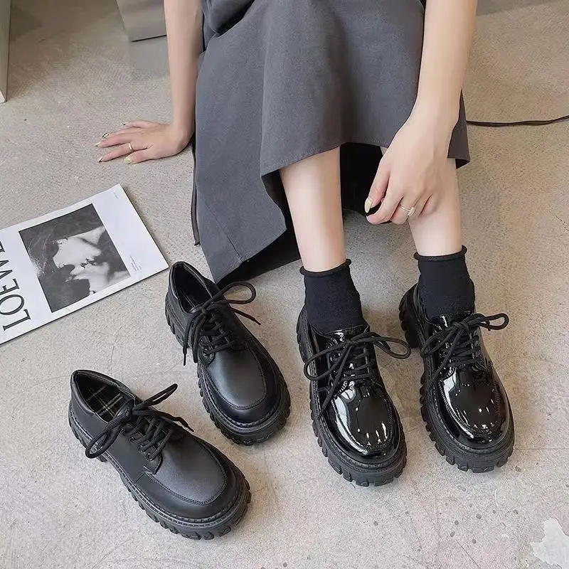 Black Leather Flats Shoes for Women | Soft Strap Jk Loafers 2024 4